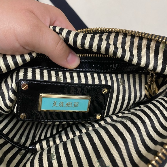 LAMB Black Nylon Messenger Crossbody Bag - Picture 4 of 8